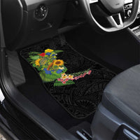 Hawaiian Tropical Plants and Chameleon Car Mats Polynesian Art Colorful - Polynesian Pride