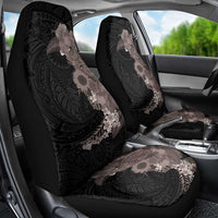 Hawaiian Tropical Plants and Chameleon Car Seat Cover Polynesian Art Grayscale - Polynesian Pride