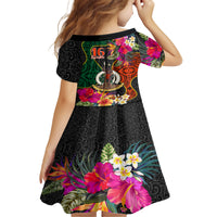 Penama Day Family Matching Off Shoulder Short Dress and Hawaiian Shirt 16th September Polynesian Pattern with Pacific Flower LT03 - Polynesian Pride
