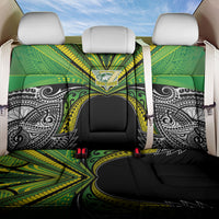 Cook Islands Rugby League Back Car Seat Cover Polynesian and Tatau Tribal Art - Black Color