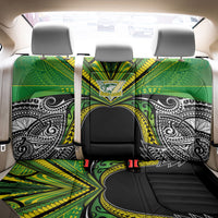 Cook Islands Rugby League Back Car Seat Cover Polynesian and Tatau Tribal Art - Black Color