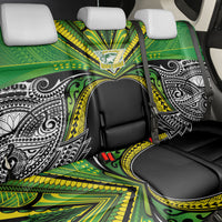 Cook Islands Rugby League Back Car Seat Cover Polynesian and Tatau Tribal Art - Black Color