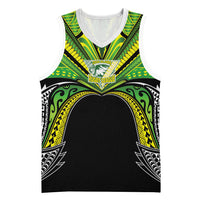 Cook Islands Rugby League Custom Basketball Jersey Polynesian and Tatau Tribal Art - Black Color