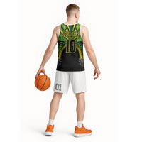 Cook Islands Rugby League Custom Basketball Jersey Polynesian and Tatau Tribal Art - Black Color