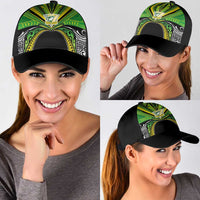 Cook Islands Rugby League Classic Cap Polynesian and Tatau Tribal Art - Black Color