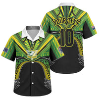 Cook Islands Rugby League Custom Family Matching Mermaid Dress and Hawaiian Shirt Polynesian and Tatau Tribal Art - Black Color