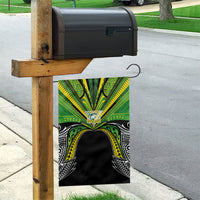 Cook Islands Rugby League Garden Flag Polynesian and Tatau Tribal Art - Black Color