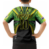 Cook Islands Rugby League Custom Hawaiian Shirt Polynesian and Tatau Tribal Art - Black Color