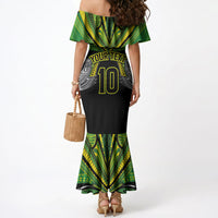 Cook Islands Rugby League Custom Mermaid Dress Polynesian and Tatau Tribal Art - Black Color