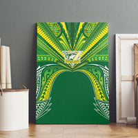 Cook Islands Rugby League Canvas Wall Art Polynesian and Tatau Tribal Art - Green Color