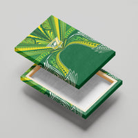 Cook Islands Rugby League Canvas Wall Art Polynesian and Tatau Tribal Art - Green Color