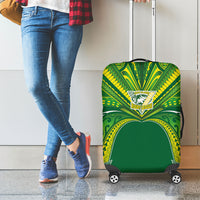 Cook Islands Rugby League Luggage Cover Polynesian and Tatau Tribal Art - Green Color