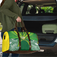 Cook Islands Rugby League Travel Bag Polynesian and Tatau Tribal Art - Green Color
