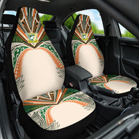 Cook Islands Rugby League Car Seat Cover Polynesian and Tatau Tribal Art - Retro Palette