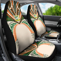 Cook Islands Rugby League Car Seat Cover Polynesian and Tatau Tribal Art - Retro Palette