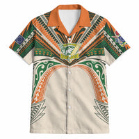 Cook Islands Rugby League Custom Hawaiian Shirt Polynesian and Tatau Tribal Art - Retro Palette