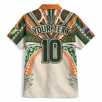 Cook Islands Rugby League Custom Hawaiian Shirt Polynesian and Tatau Tribal Art - Retro Palette
