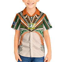 Cook Islands Rugby League Custom Hawaiian Shirt Polynesian and Tatau Tribal Art - Retro Palette