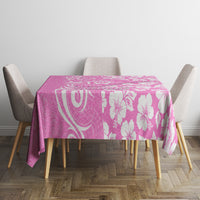 Hawaii Kauai Island Tablecloth Hibiscus Pattern Seamless Tribal Simple Pink LT03 - Polynesian Pride