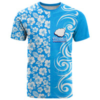 Hawaii Kauai Island T Shirt Hibiscus Pattern Seamless Tribal Simple Blue LT03 Blue - Polynesian Pride