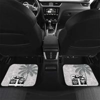 Custom Fiji Rugby Pacific Champions 2024 Car Mats Anniversary 7 Titles - Fijians Rugby and Tapa Hibiscus White Art LT03 Set 2pcs - Back White - Polynesian Pride