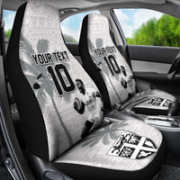 Custom Fiji Rugby Pacific Champions 2024 Car Seat Cover Anniversary 7 Titles - Fijians Rugby and Tapa Hibiscus White Art