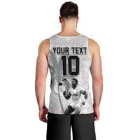 Custom Fiji Rugby Pacific Champions 2024 Men Tank Top Anniversary 7 Titles - Fijians Rugby and Tapa Hibiscus White Art LT03 - Polynesian Pride