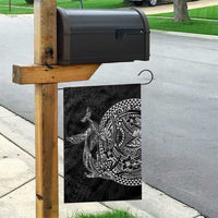 Hawaiian Whales Polynesian Art Motifs Garden Flag Black Color - Polynesian Pride