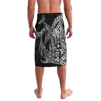 Hawaiian Whales Polynesian Art Motifs Lavalava Black Color - Polynesian Pride