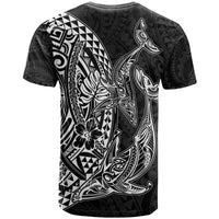 Hawaiian Whales Polynesian Art Motifs T Shirt Black Color - Polynesian Pride
