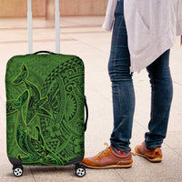 Hawaiian Whales Polynesian Art Motifs Luggage Cover Green Color - Polynesian Pride
