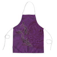 Hawaiian Whales Polynesian Art Motifs Apron Purple Color - Polynesian Pride