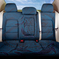 Hawaiian Whales Polynesian Art Motifs Back Car Seat Cover Blue Color - Polynesian Pride