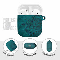 Hawaiian Whales Polynesian Art Motifs AirPods Case Turquoise Color LT03 - Polynesian Pride