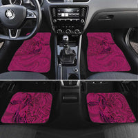 Hawaiian Whales Polynesian Art Motifs Car Mats Pink Color - Polynesian Pride