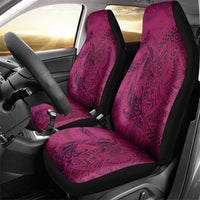Hawaiian Whales Polynesian Art Motifs Car Seat Cover Pink Color - Polynesian Pride
