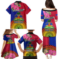 Personalised Haiti Battle of Vertieres Family Matching Puletasi Dress and Hawaiian Shirt The Haitian Revolution 220th Anniversary Polynesian Style LT03 - Polynesian Pride