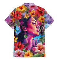 Polynesian Women Family Matching Mermaid Dress and Hawaiian Shirt Tropical Plant - Vibrant Surreal Dreamscape Vibe