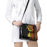 Hawaiian Manta Ray and Hammerhead Shark Tribal Tattoo Shoulder Handbag with Polynesian Tribal Pattern Kanaka Maoli Flag Color LT03 - Polynesian Pride