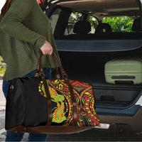 Hawaiian Manta Ray and Hammerhead Shark Tribal Tattoo Travel Bag with Polynesian Tribal Pattern Kanaka Maoli Flag Color LT03 - Polynesian Pride