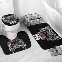 Super Samoa-Six Eight Five to The World Bathroom Set Traditional Samoan Tattoo Black Color