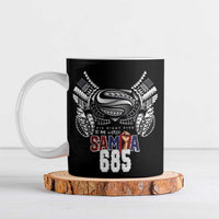 Super Samoa-Six Eight Five to The World Ceramic Mug Traditional Samoan Tattoo Black Color