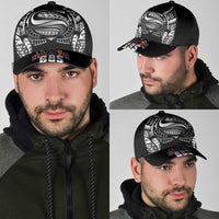 Super Samoa-Six Eight Five to The World Classic Cap Traditional Samoan Tattoo Black Color