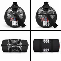 Super Samoa-Six Eight Five to The World Duffle Bag Traditional Samoan Tattoo Black Color