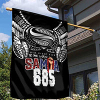 Super Samoa-Six Eight Five to The World Garden Flag Traditional Samoan Tattoo Black Color