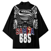 Super Samoa-Six Eight Five to The World Kimono Traditional Samoan Tattoo Black Color