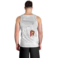 Super Samoa-Six Eight Five to The World Men Tank Top Traditional Samoan Tattoo All White