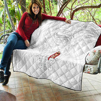 Super Samoa-Six Eight Five to The World Quilt Traditional Samoan Tattoo All White