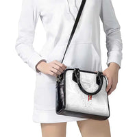 Super Samoa-Six Eight Five to The World Shoulder Handbag Traditional Samoan Tattoo All White