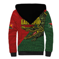 Sepik River Crocodile & Arts Festival Melanesian Pattern Sherpa Hoodie